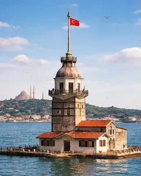 Kız kulesi, Türkiye. Görsel kaynak: Pinatolia